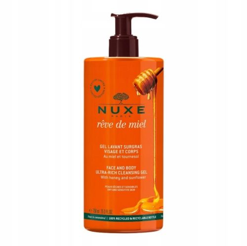 NUXE Rêve de Miel Ultra-Rich Cleansing Gel for Face and Body, 750 ml