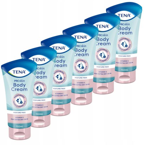 TENA ProSkin Body Cream 6-Pack, Fragrance-Free Moisturizing Cream