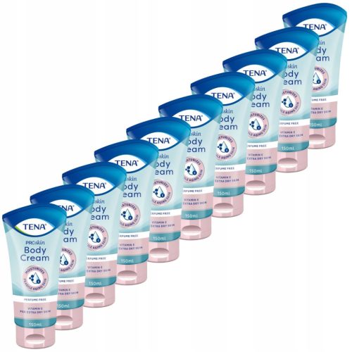 TENA ProSkin Body Cream 10-Pack - Fragrance-Free Moisturizing Cream for Sensitive Skin