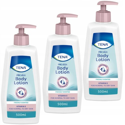 TENA ProSkin Body Lotion for Normal to Dry Skin with Pump, 3x500 ml
