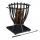  Garden fire pit 49 cm black metal Relaxdays