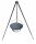  HUNGARIAN ENAMELED KETTLE TRIPOD GOULASH 8L