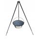  HUNGARIAN ENAMELED KETTLE TRIPOD GOULASH 8L