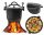  10L CAST IRON standing kettle Meyerhoff ROASTED PIECES ROASTED PIECES
