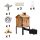  Garden smokehouse WOODEN large fireplace smoker with fireplace SET
