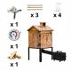  Garden smokehouse WOODEN large fireplace smoker with fireplace SET
