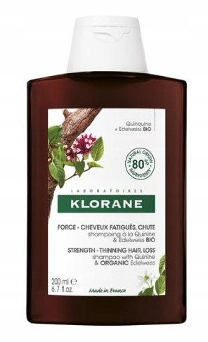 Klorane Quinine and Organic Cornflower Shampoo, 200 ml - Strengthening Hair Care