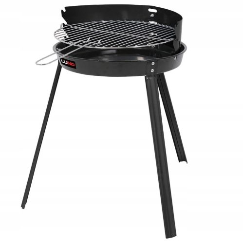  LUND CHARCOAL GARDEN TOURIST GRILL CHROME ROUND GRATE 36CM 99923