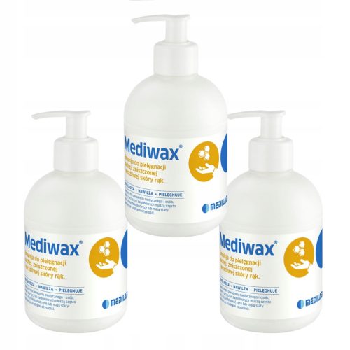 Mediwax Moisturizing Hand and Body Cream Emulsion 330ml with Pump - Set of 3