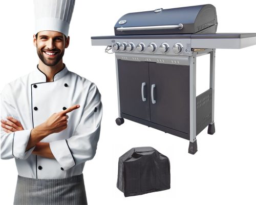  DEKRAFT GAS GRILL (NEVADA XXL 6+1) 15.1 kW cast iron grate + cover