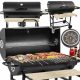  GARDEN CHARCOAL GRILL 2 CHROME GRIDS 2 SHELVES ASH TRAY THERMOMETER STEEL