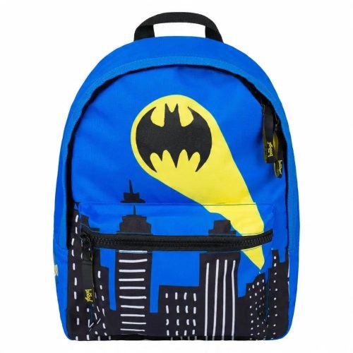 Baagl Batman Blue Preschool Backpack for Boys - Lightweight & Waterproof