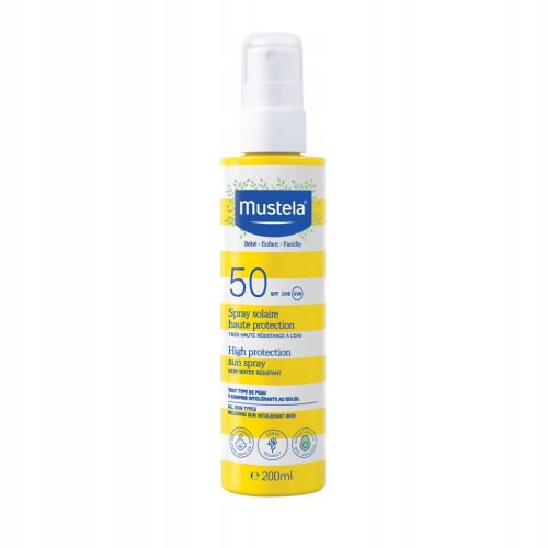 Mustela Sun High Protection SPF50 Sunscreen Spray for Babies, Children, and Adults 200 ml
