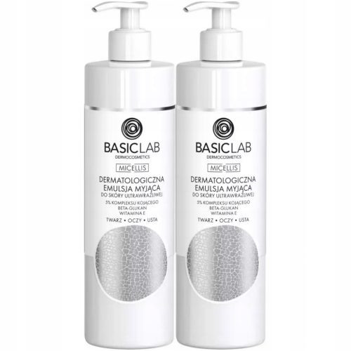 BasicLab Sensitive Skin Gentle Cleansing Emulsion 600ml (2 x 300ml)