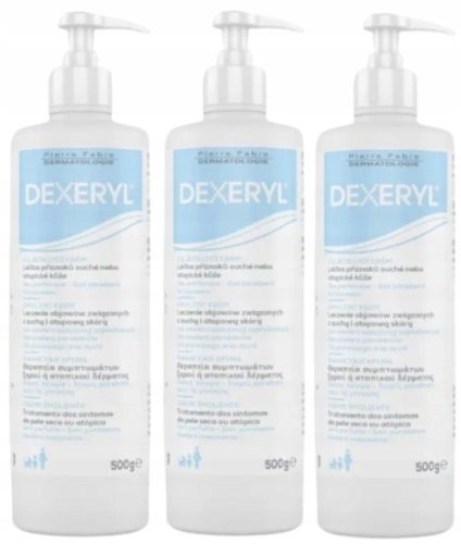 Dexeryl Emollient Cream 3-Pack (500g Each) for Dry, Itchy or Atopic Skin