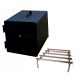  METAL SMOKEHOUSE FIREPLACE + GRATE 30x30x35 cm