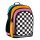 STARPAK Checkered D School Backpack with Reflective Straps