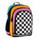 STARPAK Checkered D School Backpack with Reflective Straps