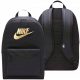Nike 25L Black Backpack with Gold Logo, Water Bottle Holder, and Adjustable Straps