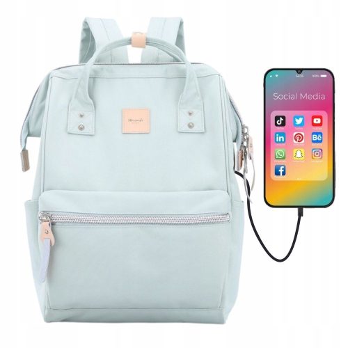 Himawari Large A4 Women's Urban School Backpack with USB Laptop Compartment