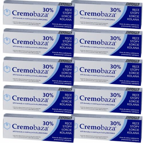 Cremobaza 30% Urea Cream for Extremely Dry Skin, 10 x 30g Pack