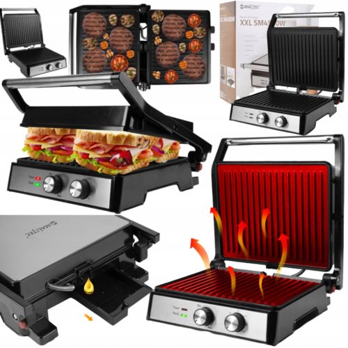  ELECTRIC GRILL FOLDABLE PANINI SANDWICH TOASTER LARGE 2500W