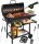  GARDEN CHARCOAL GRILL ON WHEELS, SHELVES, BBQ BRIQUETTE GRILL, GRILL&CHILL