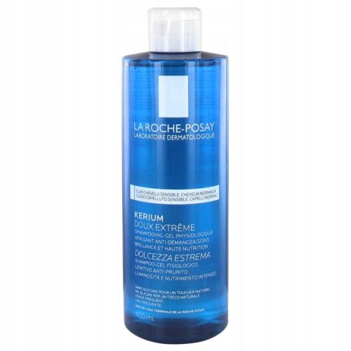 La Roche-Posay Kerium Gentle Gel Shampoo for Hair 400 ml - Hydrating and Soothing