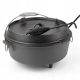  CAST IRON HANGING POT 8L HUNGARIAN HUNTING POT CAMPFIRE GRILL LEGS