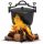  Cast iron standing cauldron 10L hunting pot campfire grill MultiGarden
