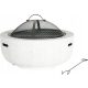  GARDEN FIRE PIT with cover and poker CHARCOAL GRILL 60x60x42 CM