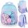 Disney Stitch & Angel Blue School Backpack for Girls 38x31x12cm
