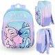 Disney Stitch & Angel Blue School Backpack for Girls 38x31x12cm