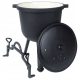  CAST IRON enameled cauldron VILDE 8L hunting pot roasts grill