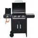 Gas grill with 4 burners metal thermometer 110x50x100cm side burner