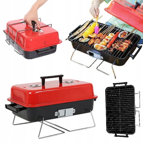  SOLID GARDEN CAMPING TOURIST GRILL COMPACT WITH LID