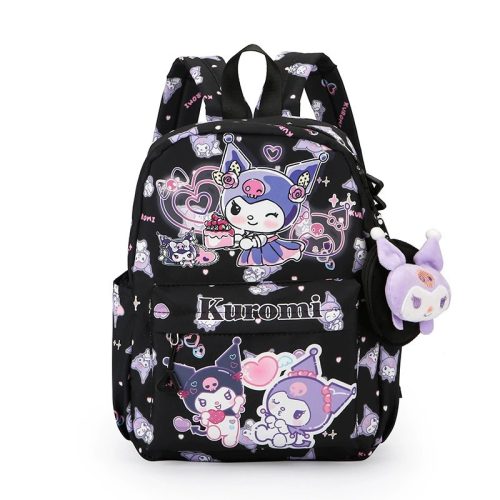 Zenoluxe Kuromi Large Black School Backpack for Girls, Grade 6+