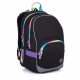 Topgal KIMI 25010: Stylish Black School Backpack with Colorful Zippers