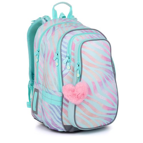 Topgal LYNN 25007 Turquoise & Pink Multi-Compartment School Backpack