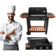  DEKRAFT GAS GRILL 3 BURNERS CAST IRON GRID - PREMIUM CAST IRON PLATE XXXL