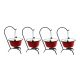  HUNGARIAN KETTLE MINI WARMER 0.8l SET OF 4 HANGING