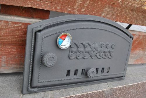  CAST IRON DOOR pizza oven thermometer firebox fireplace