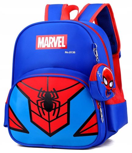 Spiderman Themed Preschool and School Backpack with Coin Purse