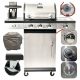  GAS GRILL 3+1 BURNERS CAST IRON GRID 9.3 kW COVER BLAUPUNKT GG301