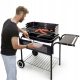  Garden Charcoal Grill | Large Grate 53x34 | Wheels | 2 Large Shelves