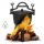  Cast iron standing cauldron 5L hunting pot campfire grill MultiGarden