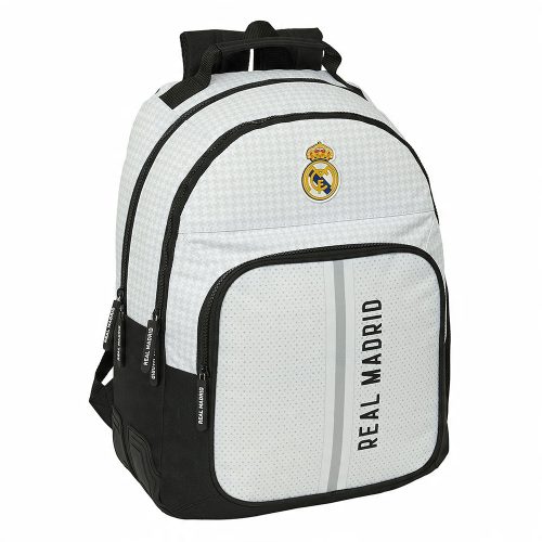 Official Real Madrid Double Backpack - Ideal for School, Travel & Sports
