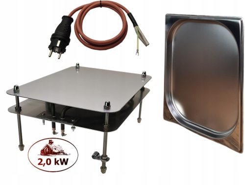  Smoker heater with drip tray
