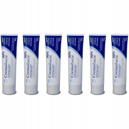 Cremobaza 30% Urea Hand & Foot Cream for Extremely Dry and Cracked Skin, 30g - 6 Pack