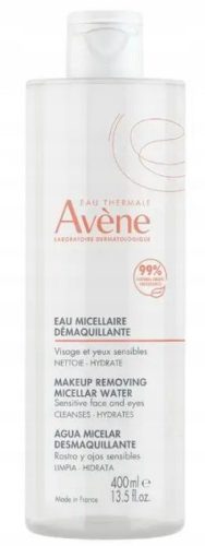 Avene Micellar Water, 400 ml - Gentle Makeup Remover for Sensitive Skin